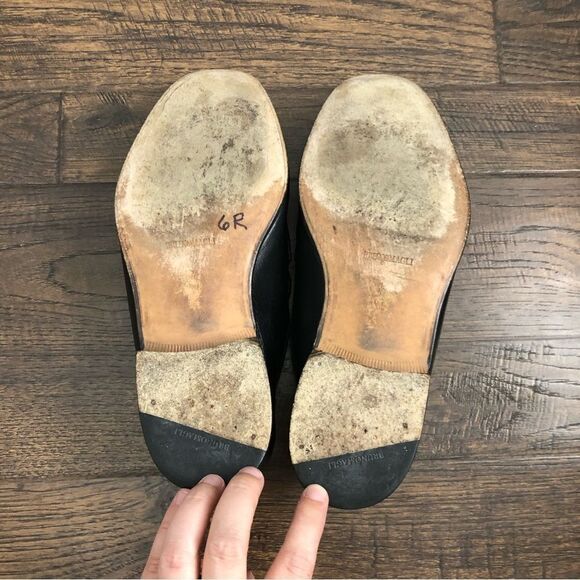 Bruno Magli Malden Size 7M Loafer Handmade Black Dress Shoe Italian - Picture 11 of 15